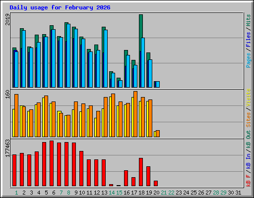 Daily usage for February 2026