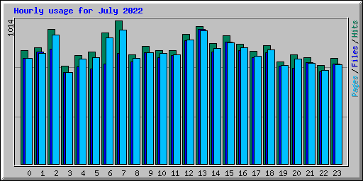 Hourly usage for July 2022