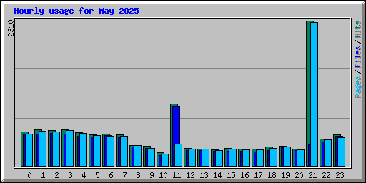 Hourly usage for May 2025