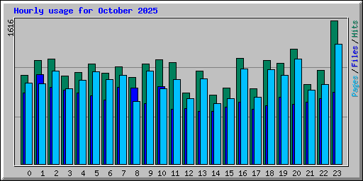Hourly usage for October 2025