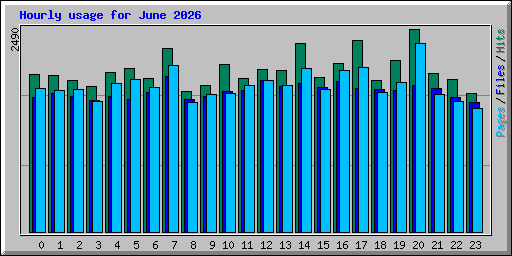 Hourly usage for June 2026